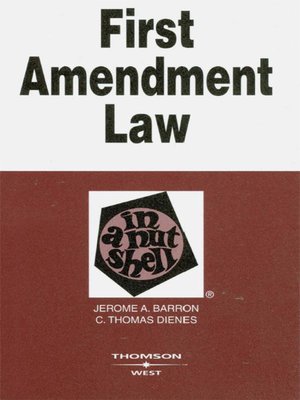 cover image of First Amendment Law in a Nutshell, 4th